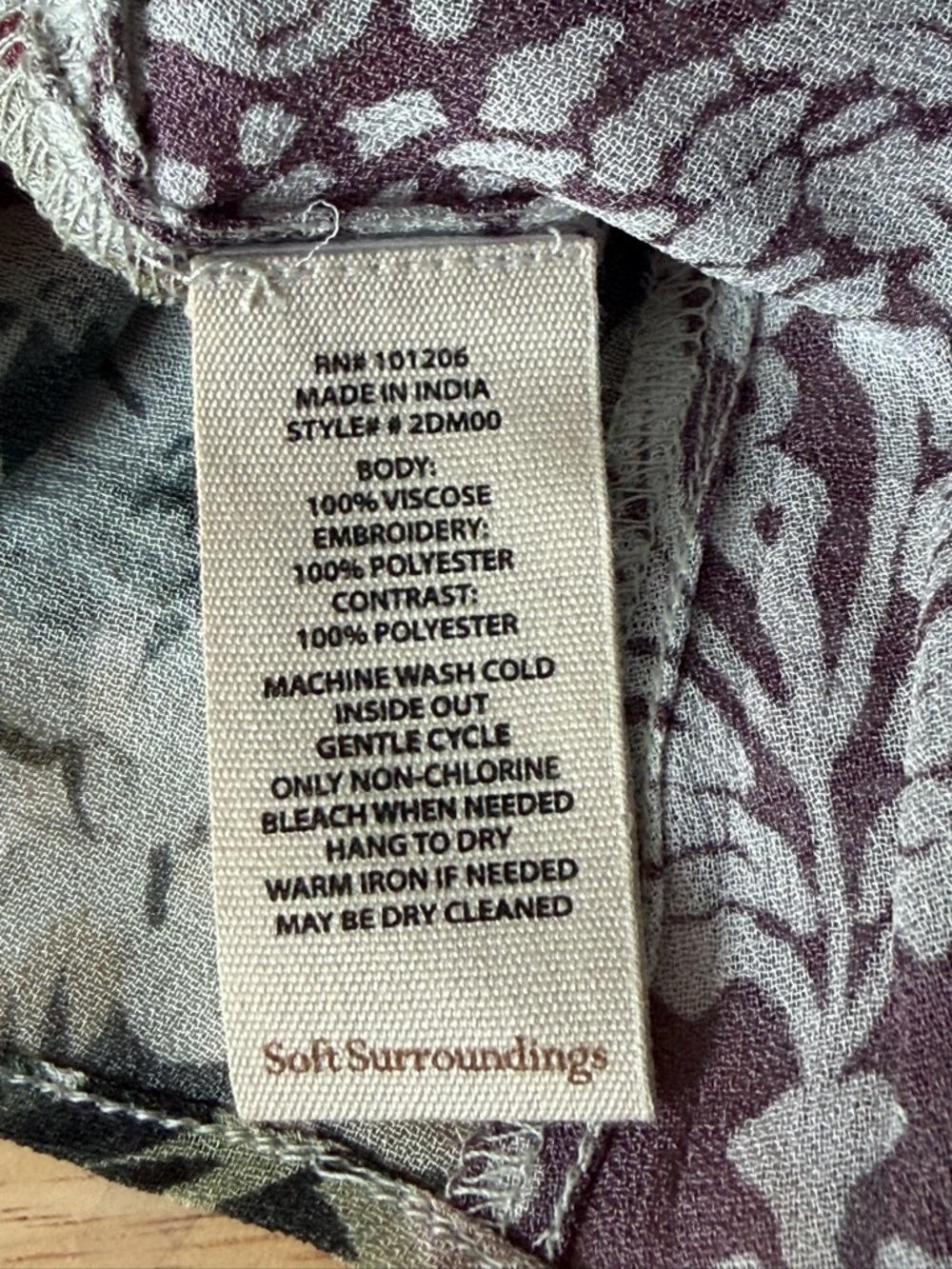 Soft Surroundings Embroidered Floral Sheer Kimono Topper Size Large 54996 - Picture 14 of 15